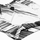 Bodyshift Black and White Long-Sleeve Crop Top