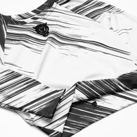 Bodyshift Black and White Long-Sleeve Crop Top